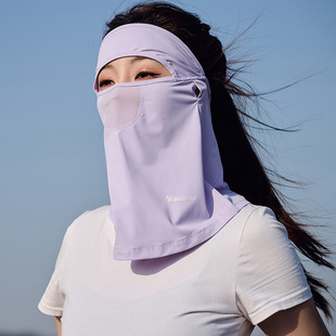 Anti-veil face Gini fashion sunscreen breathable women's full face neck protection breathable face towel sunscreen thin