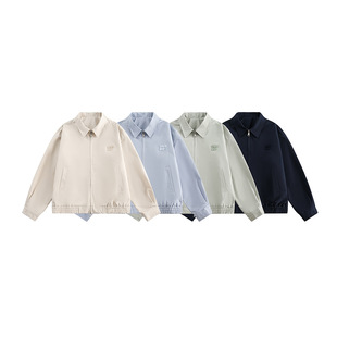 Mint Cat 2025 Spring New Real Shot American Style Simple Embroidered Jacket Coat