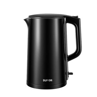 Применимо Supor SW-17T12D электрический чайник 1.7L черный двухслойный 304 нержавеющая сталь бытовой чайник