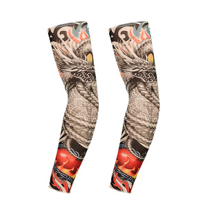 Summer Ice Sleeve Sunscreen Sleeves Men's and Women's Printed Tattoo Sleeves Driving Outdoor Riding Flower Arm Arm Cover Arm Cover
