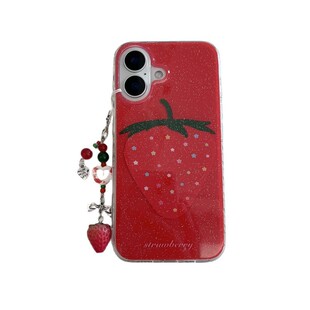 Винтажный цветной цветочный клубничный кулон для iPhone16ProMax яблоко 15/14/13 чехол для телефона для девочек