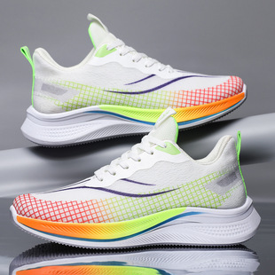sneaker men's foreign trade wholesale mesh breathable running shoes students outdoor thick-soled lightweight color matching fashion men's shoes