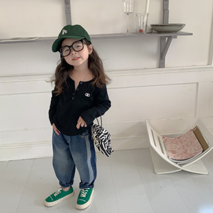 Korean Style Children's Jeans Autumn New Arrival Small and Medium-sized Children's Trousers Men's and Women's Trendy Gradient Old Style Children's Trendy Pants