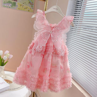 Girls Summer New Arrival dress Children Butterfly Mesh Princess Dress Girls Fairy Dress Children Po Tutu Dress