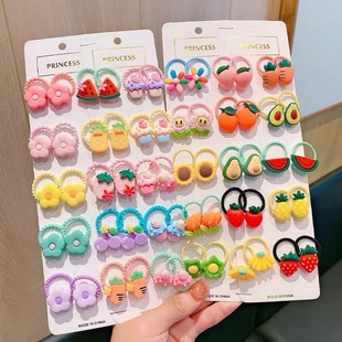 Sweet Hair-free Children's Hair Band Fashion All-match Durable Strawberry Rubber Band Women's High Elastic Cartoon Color Hair Rope