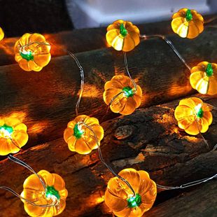 Cross-border pendant pumpkin maple turkey battery copper wire lamp Easter Thanksgiving Harvest Festival creative decoration wholesale