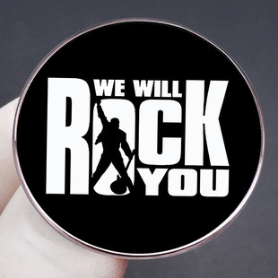 Брошь группы We Will Rock You Long Live Queen, металлическая музыкальная булавка, аксессуары