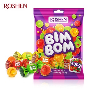 Ukraine Imported Rusheng Mixed Fruit Flavor Ping Pong Sandwich Hard Candy 500g