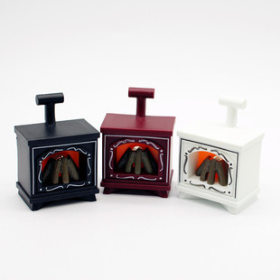 Dollhouse кукольный домик мини светодиодный светящийся камин рождественская атмосфера украшения имитация модели мебели