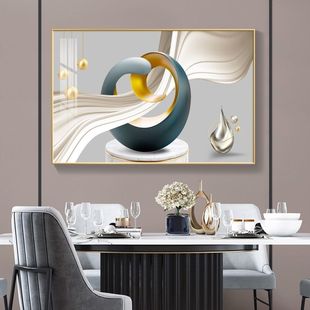 Restaurant Decorative Painting Modern Simple Light Luxury Dining Room Restaurant Hanging Painting Abstract Guest Horizontal Atmospheric Dining Table Wall Mural