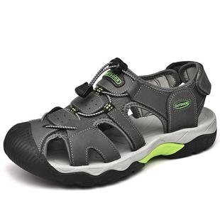 Cross-border plus size Summer Cowhide Sandals Head Layer Cowhide Outdoor Tracing Shoes Casual Men's Beach Shoes Foreign Trade Men