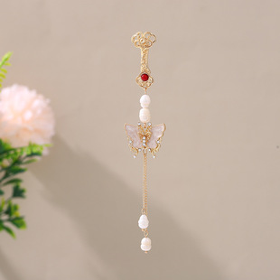 Antique Cheongsam National Tide Wind Pressure Break Elegant Pendant Brooch Hanfu Tea Clothing Tassel Retro Chinese Makeup Accessories Women