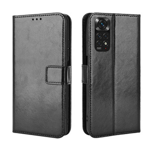 Чехол для мобильного телефона Red Note 11s Redmi Note 12 Pro 4G кожаный чехол-книжка за рубежом с рисунком сумасшедшей лошади