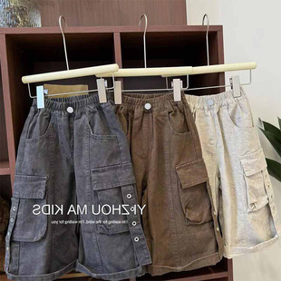 Boys' 2024 Autumn New Retro Loose Casual Pants Junior All-match Fashion Crowdsuit Pants Small and Medium-sized Children's Trendy Pants