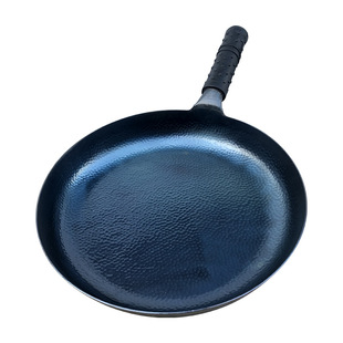 Wholesale Zhangqiu Iron Pan Hand-made Fish Scales Flat Frying Pan Non-stick Pan Uncoated Household Omelette Flapjack Steak Frying Pan