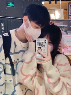 Long Sleeve Sweater autumn and winter couple's new lazy style knitwear design sense niche Japanese style fresh top