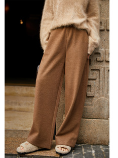 Deep Winter Treasure Casual Pants High Warm, Fluffy, 24-Year New Warm Velvet Wide Leg Pants for Women