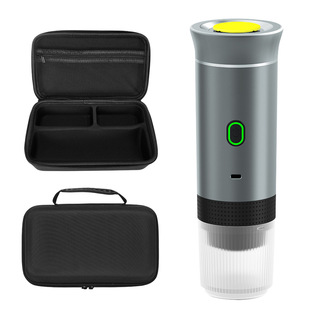 Newly upgraded cross-border portable capsule coffee machine, fully automatic heatable outdoor espresso coffee machine three in one