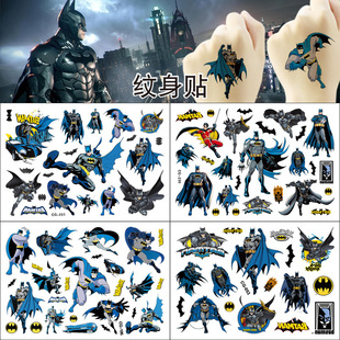 Batman Boy Hero Disposable Tattoo Sticker Children Tattoo Sticker Birthday Party Tattoo Sticker Water Transfer Sticker
