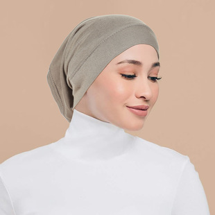 Amazon new round cap base cap modal mercerized cotton ladies high stretch monochrome baotou hat in stock