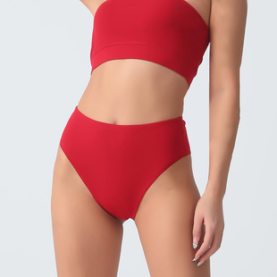 plus size Panties Women's Cotton Half Hip High Waist Solid Color High Split Sexy Ladies Briefs Comfortable Support for Hair
