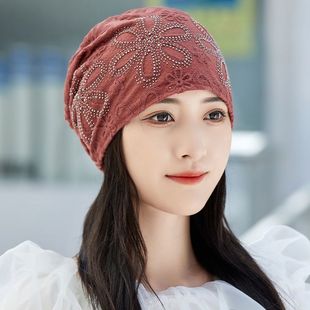 Hat Women's Korean-style Trendy All-match Headscarf Hat Fashionable Middle-aged and Elderly Mother's Hat Baotou Hat Spring and Autumn New Heap Hat