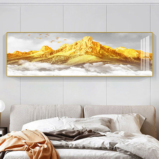 Modern Simple Back Jinshan Landscape Landscape Bedside Painting Light Luxury Warm Master Bedroom Room Living Room Decoration Hanging Painting