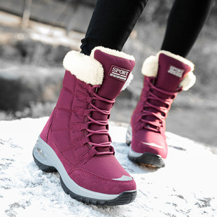Winter New Style Thickened Warm Snow Boots Large Size High-top Cotton Shoes Boots Women's Shoes Thick Sole Outdoor Shoes Women's Boots