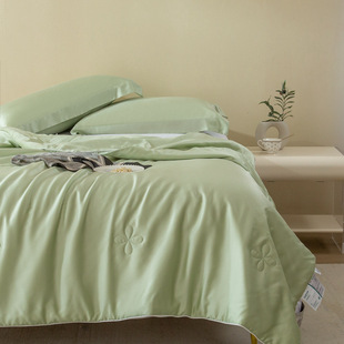 Maternal and Infant Class A Imported 60s Lanjing Tencel Summer Cool Quilt Air Conditioning Quilt Single Double Student Dormitory Summer Antibacterial Quilt