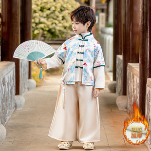 Children's Chinese Style Performance Clothing National Fashion Performance Clothing Girls' Hanfu Autumn and Winter Style Boys' Tang Suit New Year's Greeting Clothing