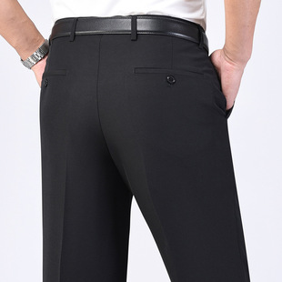 Perki Kangaroo Summer Thin Mulberry Silk Men's Suit Pants Dress Suit Pants Middle-aged Dad Business Casual Pants