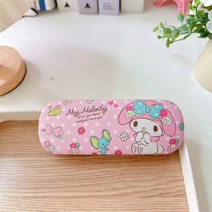 Japanese Cute Girl's Heart Myopia Glasses Case Student Girl's Heart Kuromi Glasses Case Drop-resistant Glasses Storage Box
