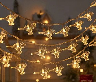 Christmas snowflake light string led small colored lights gypsophila festive arrangement Christmas stars plug-in small snowflake string lights