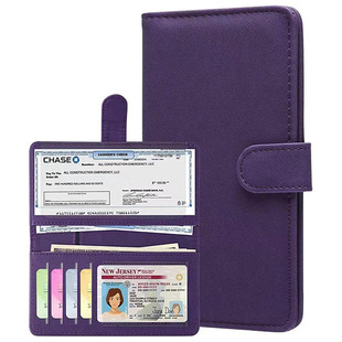 Amazon Genuine Leather Men's Wallet Long Cheque Holder Cheque Bag Bill Cheque Protection Cover Machine Cheque Bag Wholesale