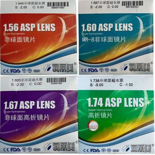 Connett 1.74 anti-blue light crystal beauty aspheric genuine goods ultra-thin green film anti-radiation waterproof film resin lens