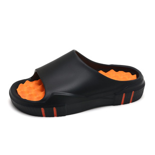Slippers Men's 2025 Summer New Thick Bottom Slip-on Feeling Exterior Wear Sandals Beach Non-slip One-word Mops Factory Straight Hair