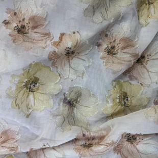 New Encrypted Organza Printed Fabric Cheongsam L Dress Fabric