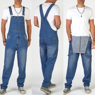 2021 cross-border European and American men's strap jeans Amazon WISH men's tooling jeans New