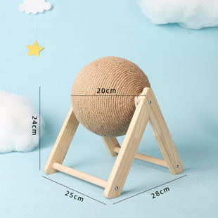 Cat scratching board Wood wear-resistant cat scratching board sisal rope three-dimensional resistant grasping cat grips cat crawler cat toy