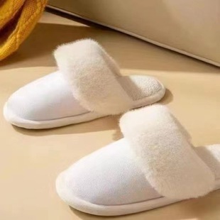 Waterproof Cotton Slippers Women's Autumn and Winter Thick Bottom Indoor Internet Popular Ins Detachable Slippers Men's Winter Warm Couple Wear Outdoor Slippers