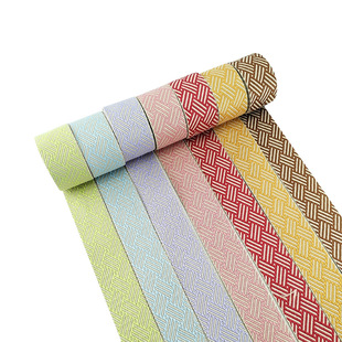 Source manufacturers 3.8cm wide twill grid lines color jacquard shoulder strap luggage accessories webbing in stock wholesale