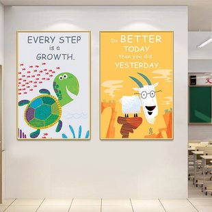 GZS English Classroom Decoration Hanging Painting Bilingual School Culture Wall Background Poster English Picture Book Wall