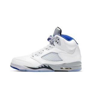Putian Putian Factory AJ5 Basketball Shoes Ice Cream Racing Blue Ice Blue Joe 5 Oreo White Blue Casual Transport for Men and Women