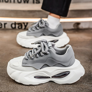 Torre Shoes Men's Shoes Autumn and Winter New Men's Air Cushion Thick Sole High-heeled Shoes sneaker Trendy Casual Shoes Men's Shoes