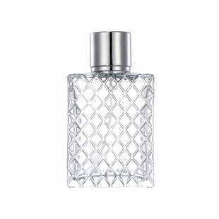 B012-50ml100ml прозрачная серебряная крышка парфюмерная бутылка косметическая бутылка разлив портативная стеклянная пустая бутылка