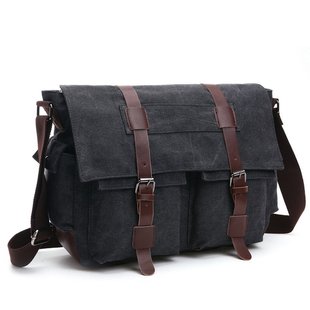 Fashion Men's Crossbody Multifunctional Messenger Bag Cross-border Retro Casual Hip-hop Fashionable Computer Shoulder Bag