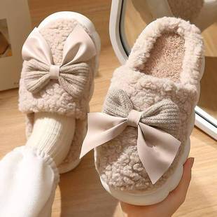 Cotton Slippers Women's Soft Thick Bottom All-match Winter New Indoor Girl Heart Slippers Winter Warm Non-slip Women's Warm Slippers