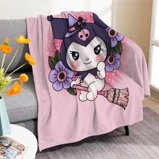 Новый продукт в наличии, мультяшная анимация Sanrio Kurome Melody, фланелевое одеяло с кондиционером, Прямая доставка