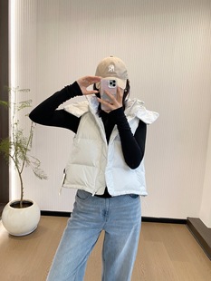 Lulu тот же Wunder Puff слоеный четырехсетчатый жилет пуховик короткий теплый легкий с капюшоном