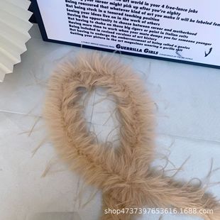 Manufacturer Customized Imitation Turkey Feather Ostrich Feather Performance Clothing Accessories Han Dynasty Cloak Fur Edge Artificial Wool Accessories